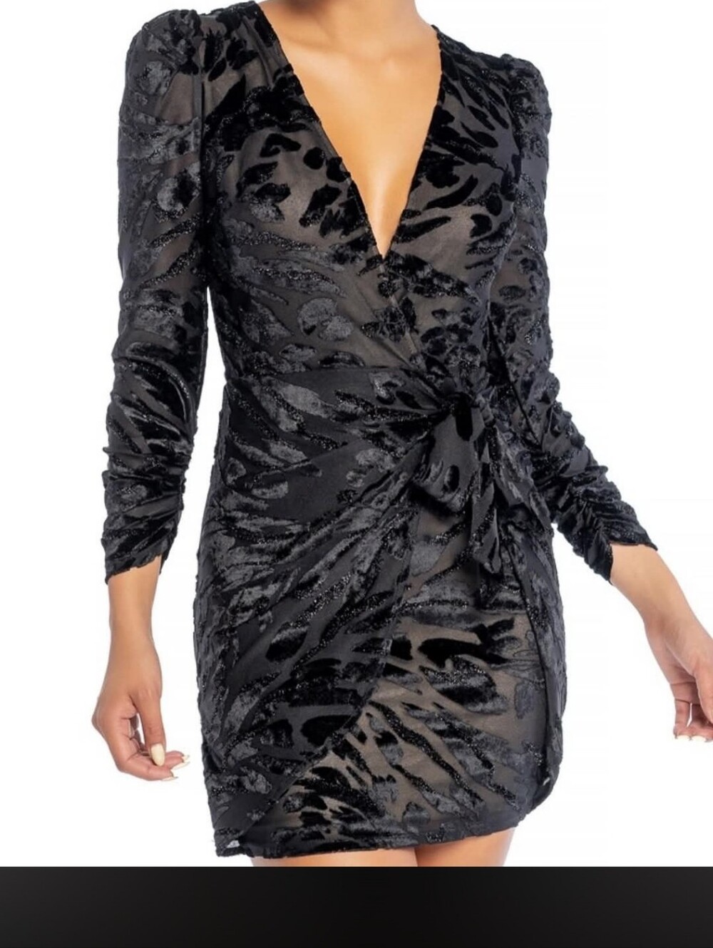 Elegant Black Wrap Dress